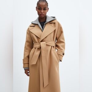 NWOT Mango Mantecco Italian Wool Coat Size M